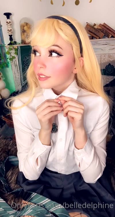 Belle Delphine Strips Her Schoolgirl Outfit