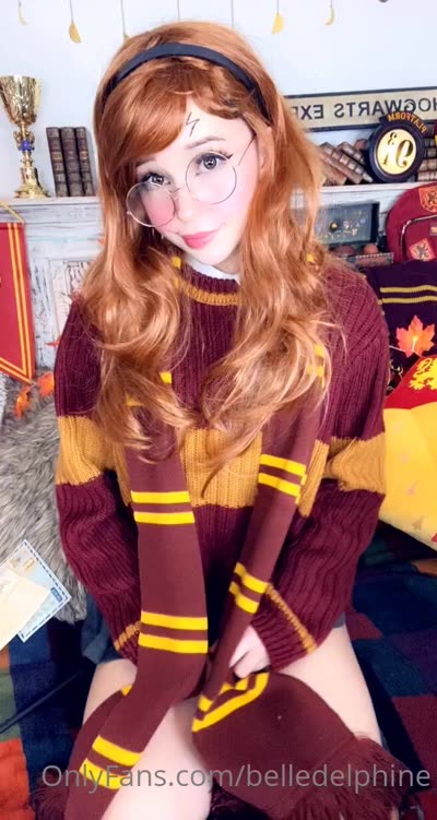 Belle Delphine Strips Off Hogwars Sweater