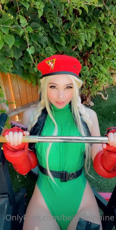 Belle Delphine Lifting Weights As Cammy