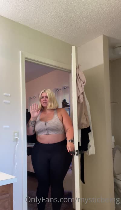 BBW MysticBeing Pushes A Huge Dildo Down Her Throat